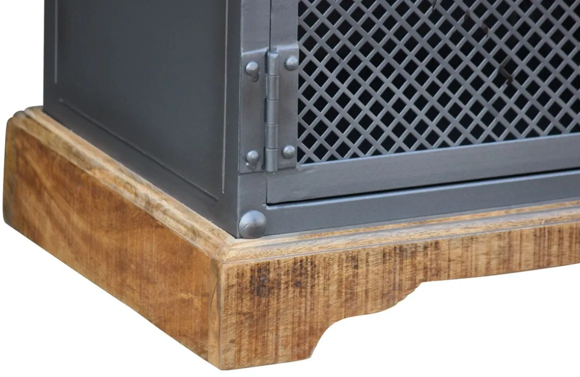 Beistellschrank Holz SAMO 45 x 80 cm