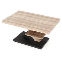 Beistelltisch AMADEO 90 x 60 x 45 cm hellbraun/schwarz