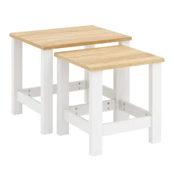 Beistelltisch ARLES 2-teilig weiss