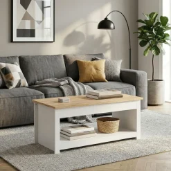 Beistelltisch ARLES 105 x 47 x 41 cm weiss