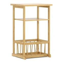 Beistelltisch Bambus mit Zeitungsablage 45 x 37 x 72 cm natur