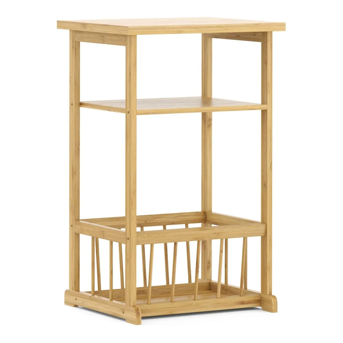 Beistelltisch Bambus mit Zeitungsablage 45 x 37 x 72 cm natur