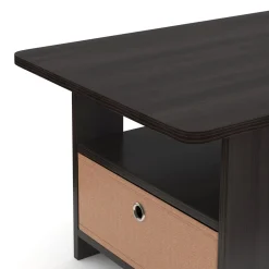 Beistelltisch BERNARDO 80 x 49 x 40 cm dunkelbraun/beige