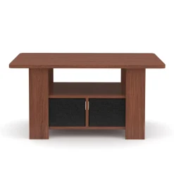 Beistelltisch BERNARDO 80 x 49 x 40 cm braun/schwarz