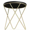 Beistelltisch BLAKE rund 43 x 48 cm gold/schwarz