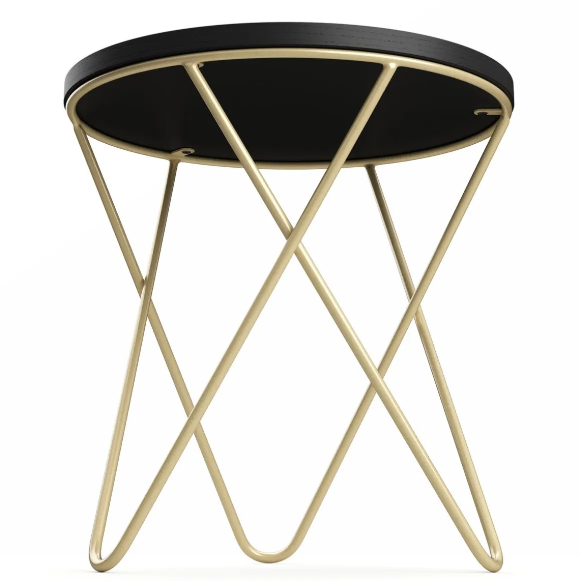 Beistelltisch BLAKE rund 43 x 48 cm gold/schwarz