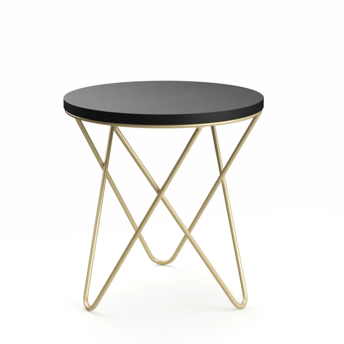 Beistelltisch BLAKE rund 43 x 48 cm gold/schwarz