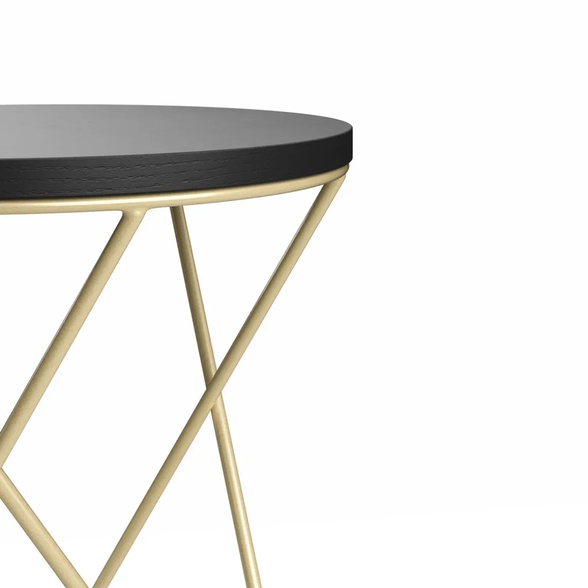 Beistelltisch BLAKE rund 43 x 48 cm gold/schwarz