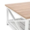 Beistelltisch BRAVON 79 x 79 x 45 cm weiss/braun