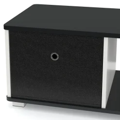 Beistelltisch CALLISTO 80 x 40 x 35 cm schwarz/weiss