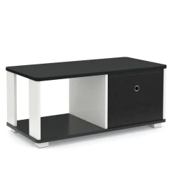 Beistelltisch CALLISTO 80 x 40 x 35 cm schwarz/weiss