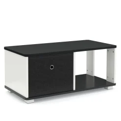 Beistelltisch CALLISTO 80 x 40 x 35 cm schwarz/weiss