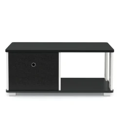 Beistelltisch CALLISTO 80 x 40 x 35 cm schwarz/weiss