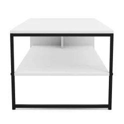 Beistelltisch CALMAN 100 x 50 x 40 cm weiss/schwarz