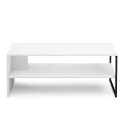 Beistelltisch CALMAN 100 x 50 x 40 cm weiss/schwarz