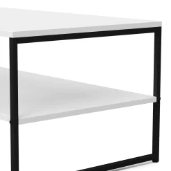 Beistelltisch CALMAN 100 x 50 x 40 cm weiss/schwarz