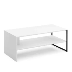 Beistelltisch CALMAN 100 x 50 x 40 cm weiss/schwarz