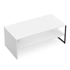 Beistelltisch CALMAN 100 x 50 x 40 cm weiss/schwarz
