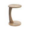 Beistelltisch C-Form 38 x 56 cm hellbraun