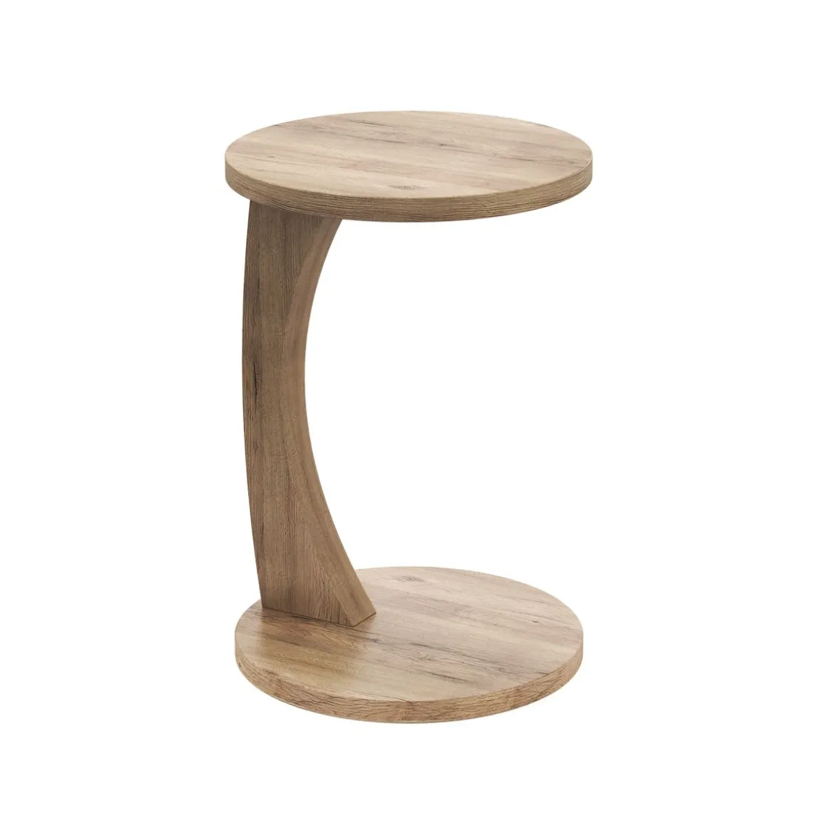 Beistelltisch C-Form 38 x 56 cm hellbraun