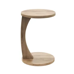 Beistelltisch C-Form 38 x 56 cm hellbraun