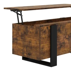 Beistelltisch CHELSEA mit Stauraum 98 x 50 x 40 cm braun/schwarz