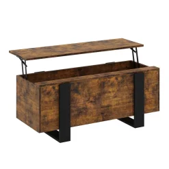 Beistelltisch CHELSEA mit Stauraum 98 x 50 x 40 cm braun/schwarz