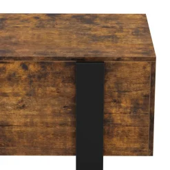 Beistelltisch CHELSEA mit Stauraum 98 x 50 x 40 cm braun/schwarz