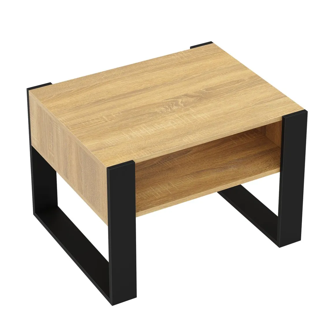 Beistelltisch CHELSEA 65 x 54 x 45 cm braun/schwarz