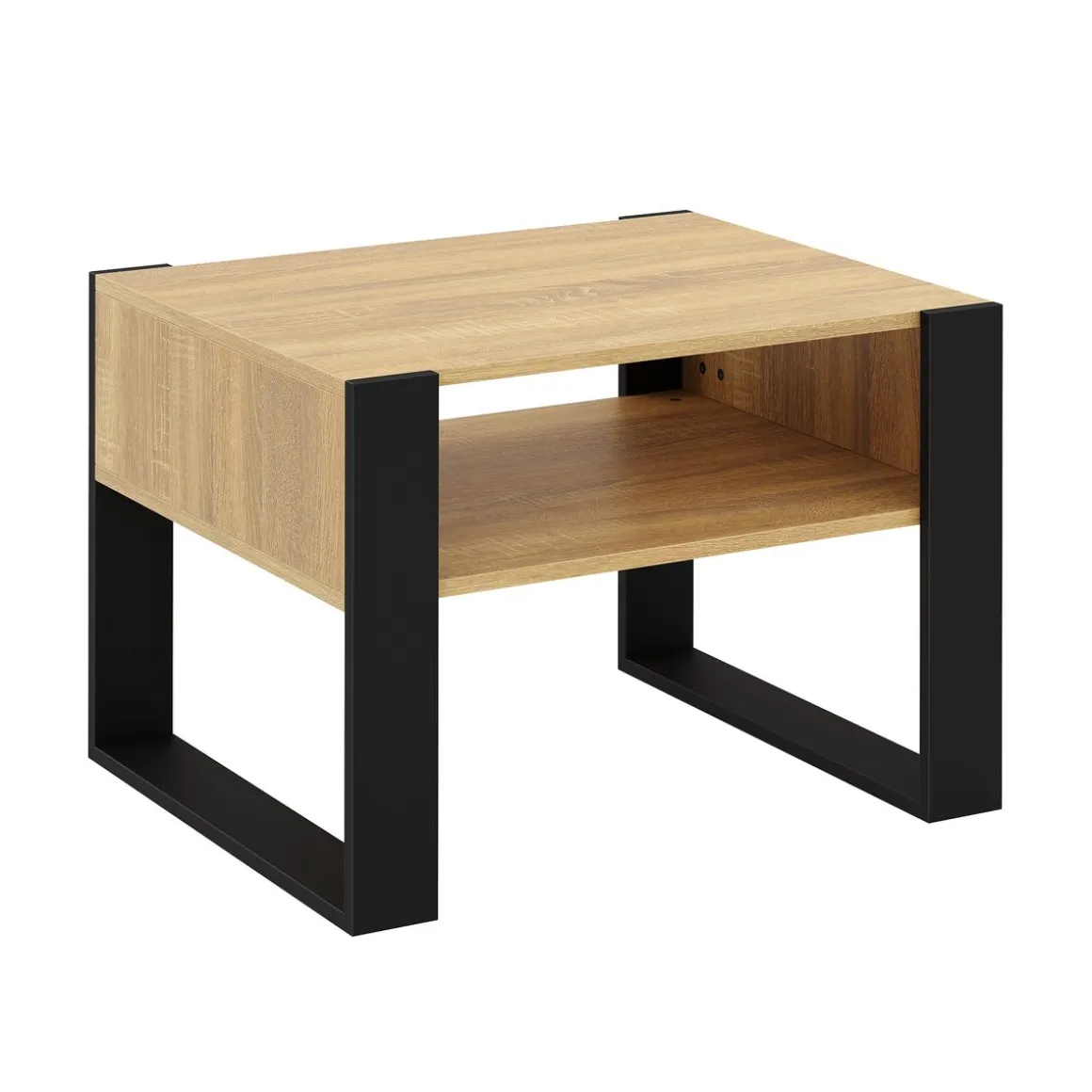 Beistelltisch CHELSEA 65 x 54 x 45 cm braun/schwarz