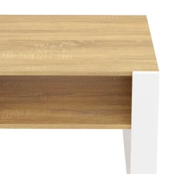 Beistelltisch CHELSEA 65 x 54 x 45 cm braun/weiss