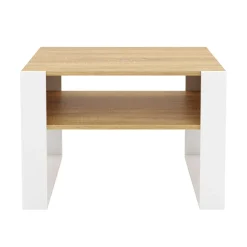 Beistelltisch CHELSEA 65 x 54 x 45 cm braun/weiss