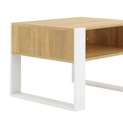 Beistelltisch CHELSEA 65 x 54 x 45 cm braun/weiss