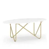Beistelltisch COSTA 120 x 60 x 43 cm weiss/gold