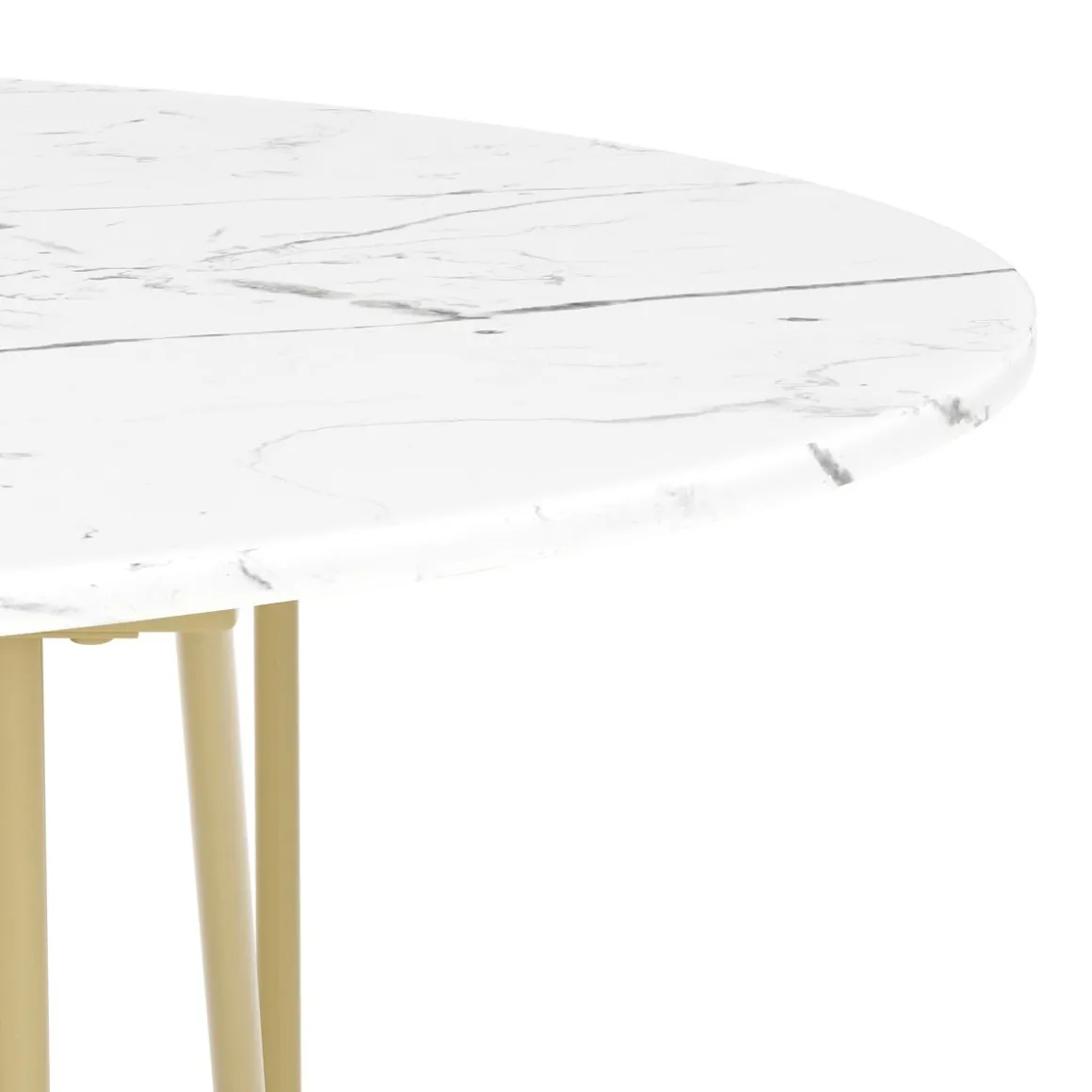 Beistelltisch COSTA 120 x 60 x 43 cm weiss/gold