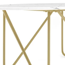 Beistelltisch COSTA 120 x 60 x 43 cm weiss/gold