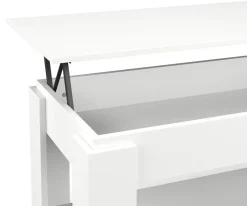 Beistelltisch DALIA höhenverstellbar 100 x 50 x 60 cm weiss