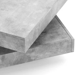 Beistelltisch ELEGANCE drehbar 70 x 70 x 34 cm grau