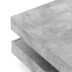 Beistelltisch ELEGANCE drehbar 70 x 70 x 34 cm grau
