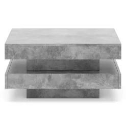 Beistelltisch ELEGANCE drehbar 70 x 70 x 34 cm grau