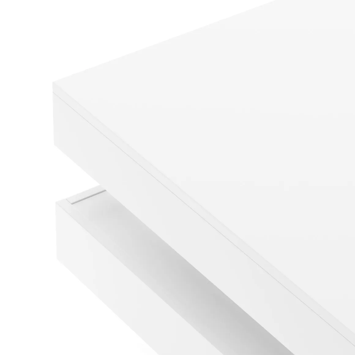 Beistelltisch ELEGANCE drehbar 70 x 70 x 34 cm weiss