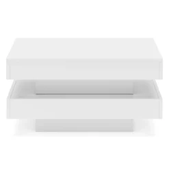 Beistelltisch ELEGANCE drehbar 70 x 70 x 34 cm weiss