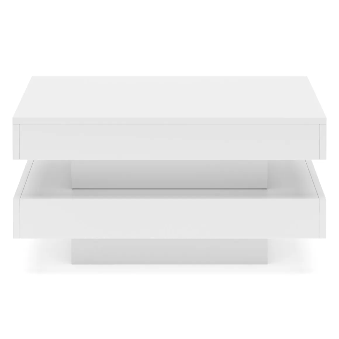 Beistelltisch ELEGANCE drehbar 70 x 70 x 34 cm weiss