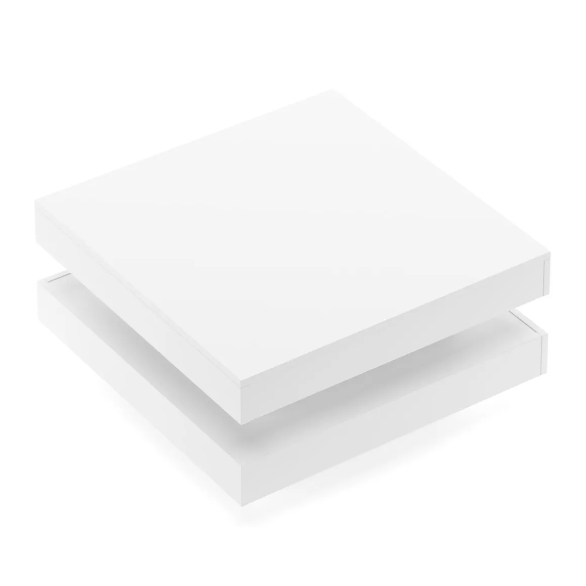 Beistelltisch ELEGANCE drehbar 70 x 70 x 34 cm weiss