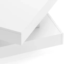 Beistelltisch ELEGANCE drehbar 70 x 70 x 34 cm weiss