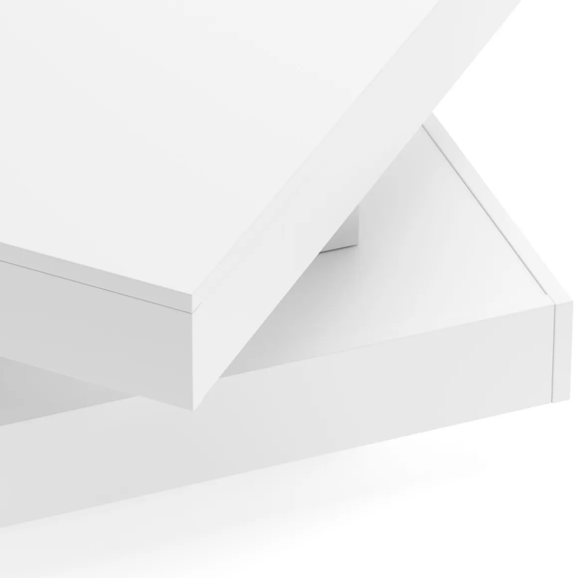 Beistelltisch ELEGANCE drehbar 70 x 70 x 34 cm weiss