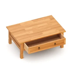 Beistelltisch EMILIANO 100 x 65 x 37 cm natur