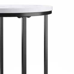 Beistelltisch ESRA rund 40 x 50 cm weiss/schwarz