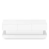Beistelltisch Glas APEX mit Schubladen 100 x 60 x 35 cm weiss