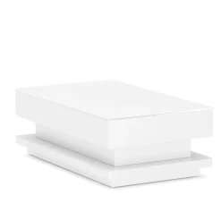 Beistelltisch Glas APEX mit Schubladen 100 x 60 x 35 cm weiss